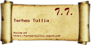 Terhes Tullia névjegykártya